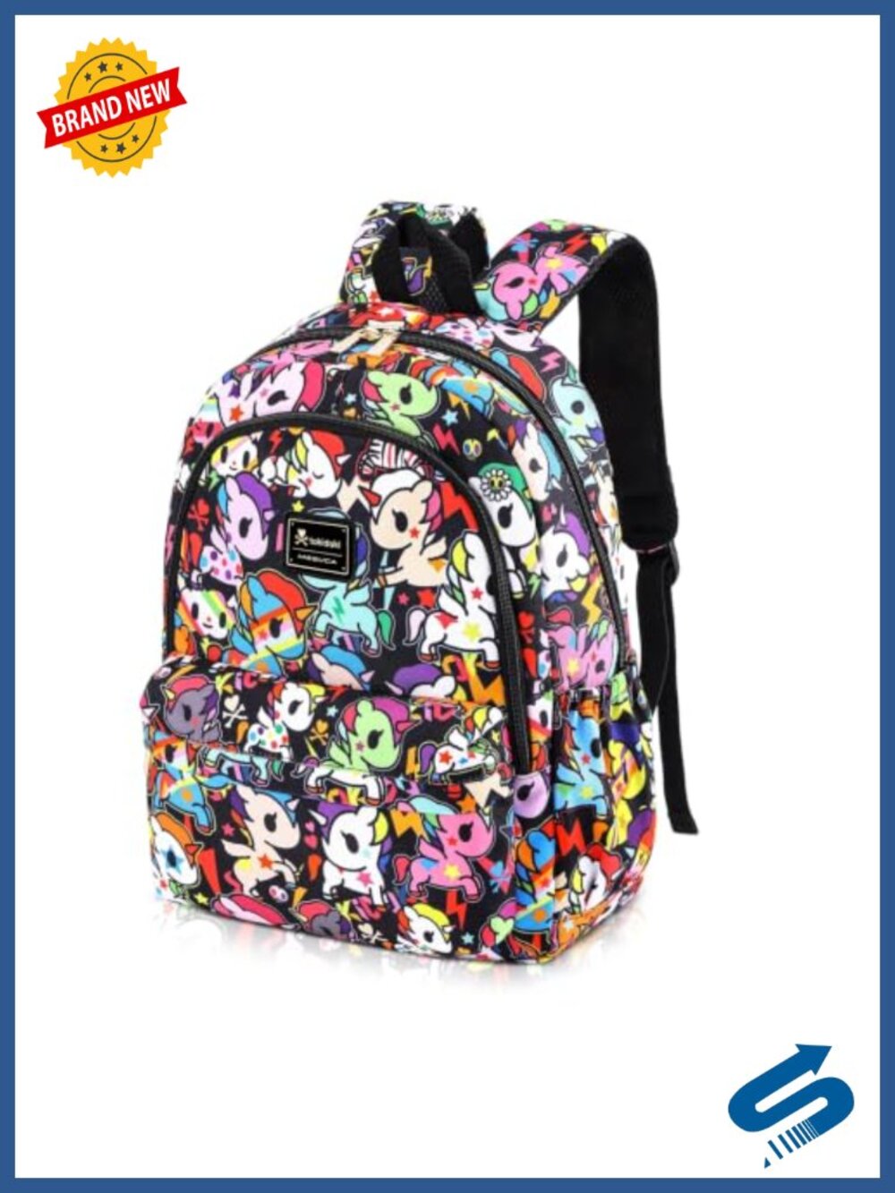 Canvas Backpack Unicorno Daypack Travel Work Laptop Compartment